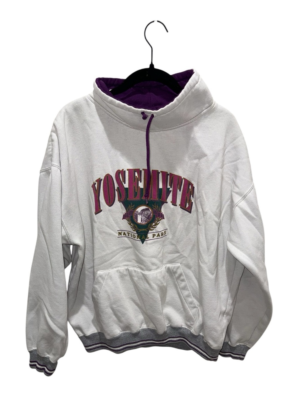 Vintage Yosemite National Park Gray Graphic Oversized Sweatshirt XL Y2K - Picture 3 of 6